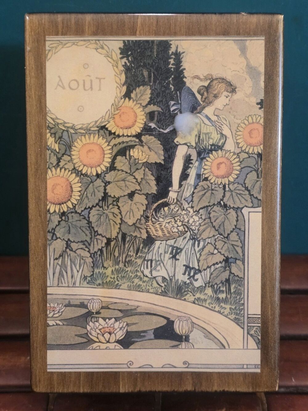 Eugene Grasset August Music Box Reuge Swiss Movement  Sunrise/Sunset Art Nouveau